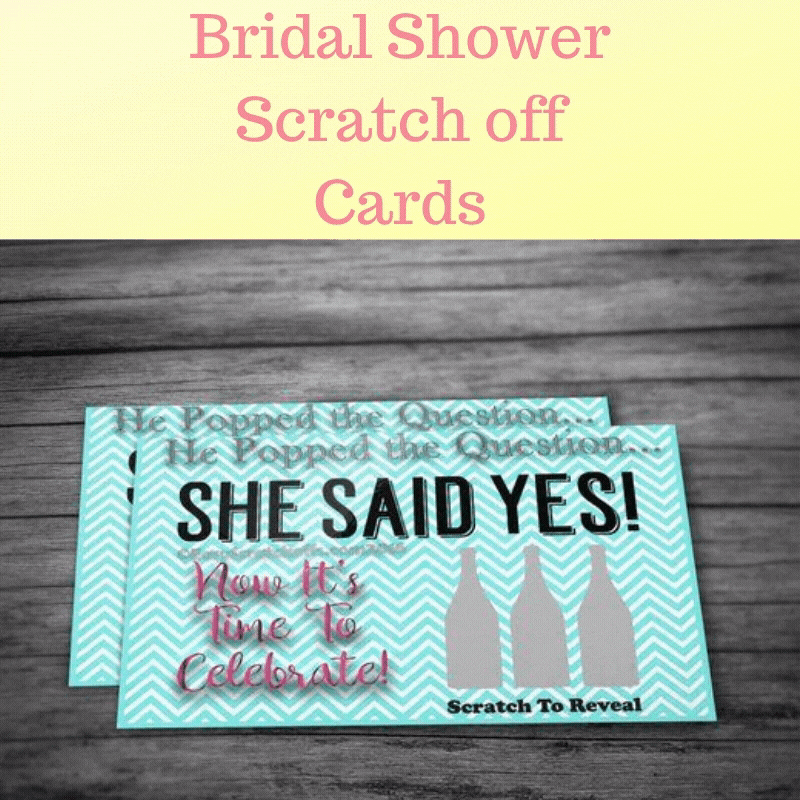 bridal shower scratch off cards